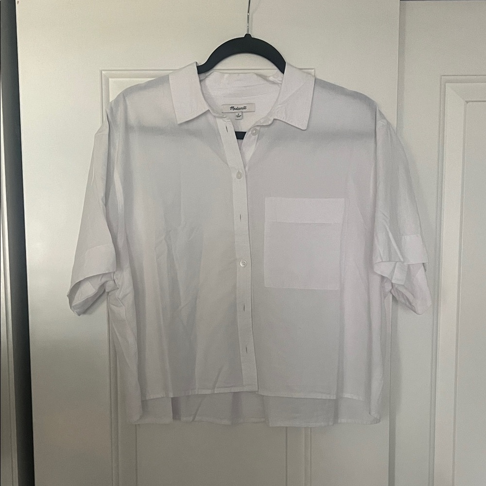Madewell White Casual Button Down Shirt